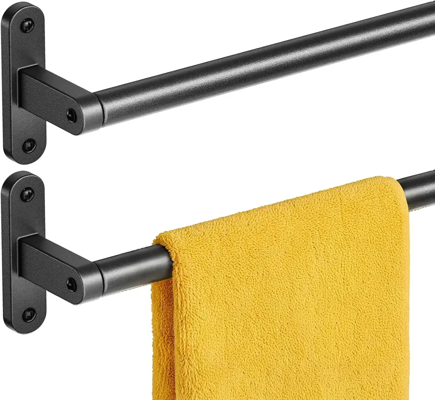 Home Essentials Bathroom Rack - Suporte para Toalhas Preto Fosco para