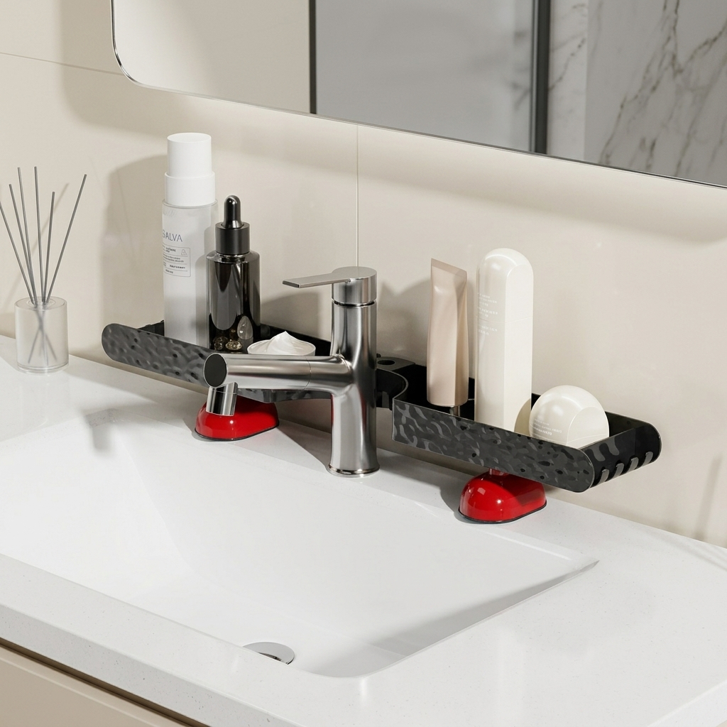 Home Essentials Bathroom Rack - Organizador de Banheiro: Prateleira Larga para