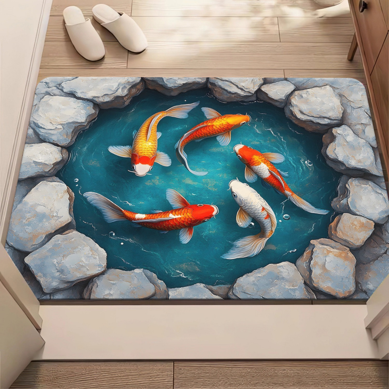 Zara Home Bathroom Rug - Tapete de banheiro com visão estereoscópica