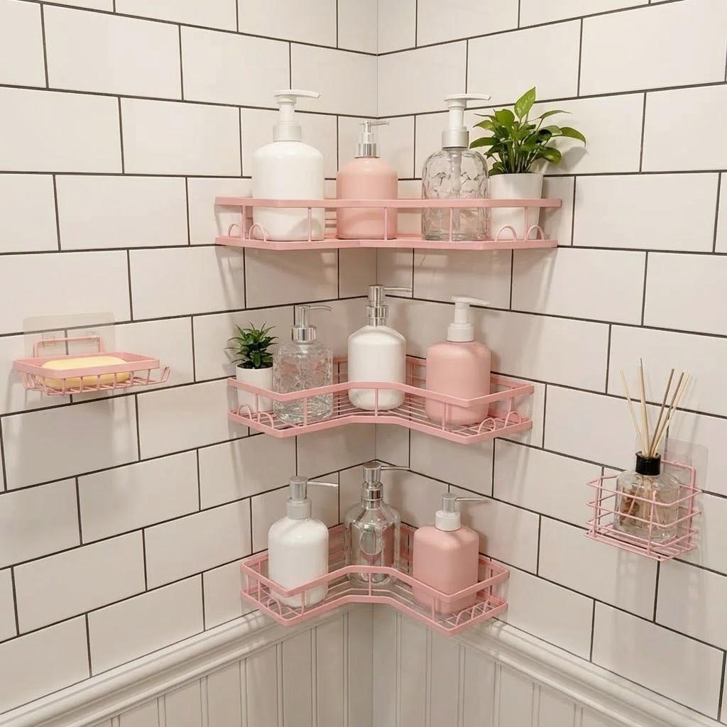 Home Essentials Bathroom Rack - Conjunto de 5 Peças Organizador de