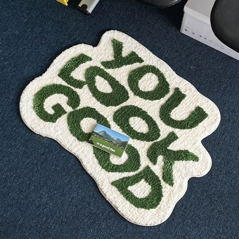 Home Goods Bathroom Rugs - Tufted você parecer bom tapete personalizado