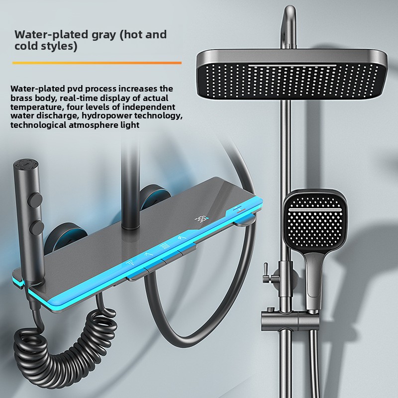 Home Bathroom Set - Conjunto de Chuveiro Termostático com Display