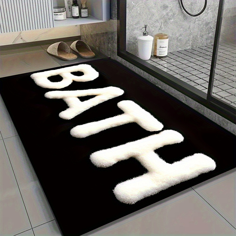 Zara Home Bathroom Rug - Tapete de Banheiro Estilo Americano Minimalista