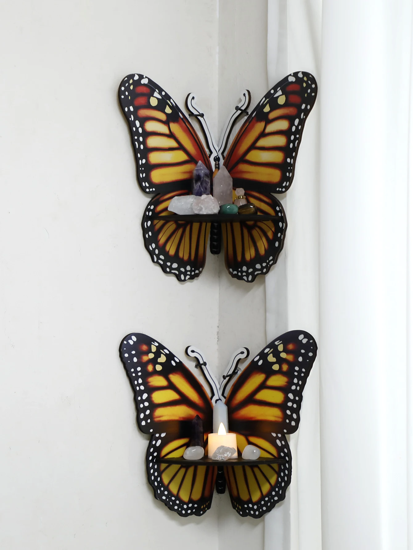 Prateleira de cristal borbolet - Home Essentials Bathroom Rack avaliação e preço