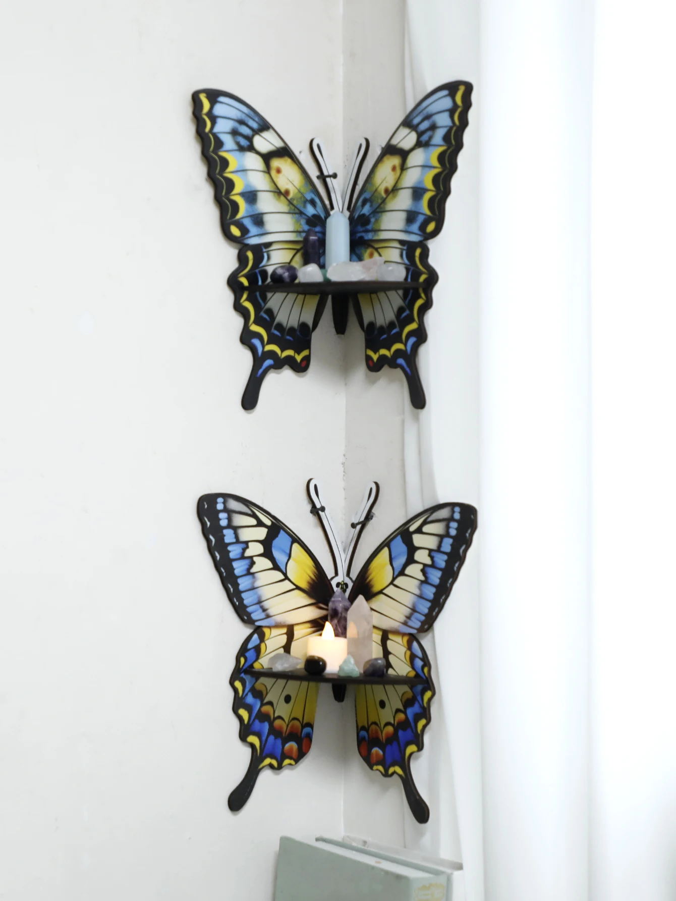 Prateleira de cristal borbolet - Home Essentials Bathroom Rack avaliação e preço