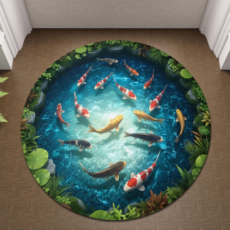 Tapete Redondo Antiderrapante  - Home Goods Bathroom Rugs avaliação e preço