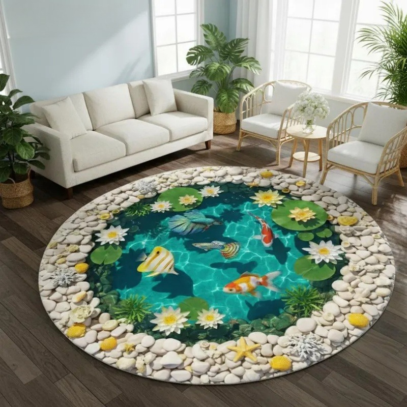 Tapete Redondo Antiderrapante  - Home Goods Bathroom Rugs avaliação e preço