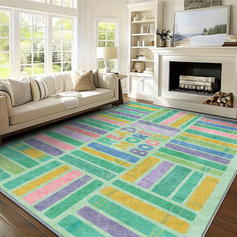 Tapete Colorido com Citações P - Home Goods Bathroom Rugs avaliação e preço