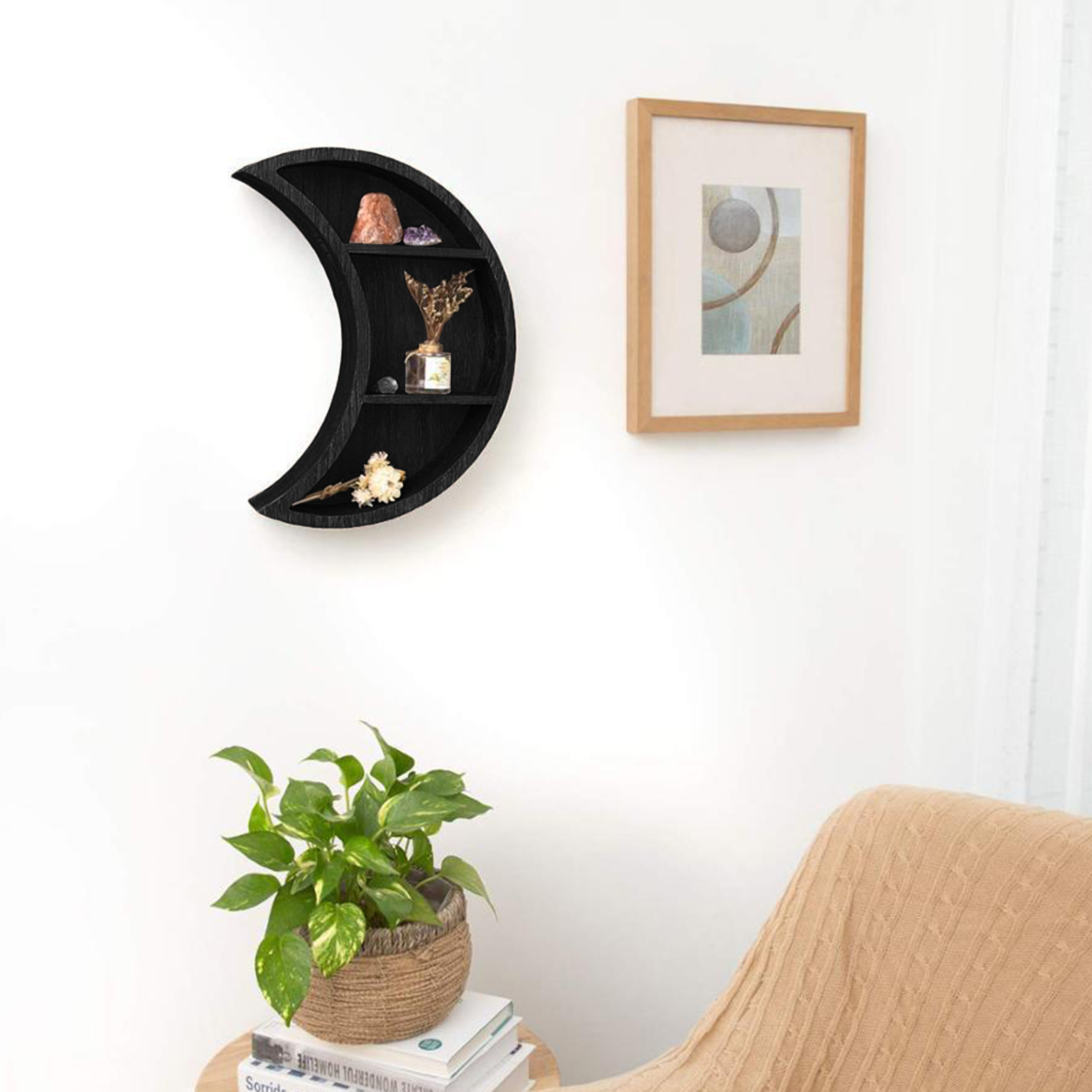 Prateleira de lua de madeira p - Home Essentials Bathroom Rack avaliação e preço