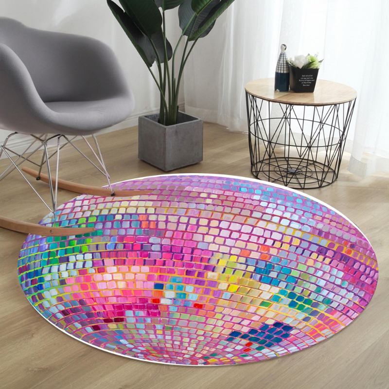 Tapete redondo com padrão quad - Home Goods Bathroom Rugs avaliação e preço